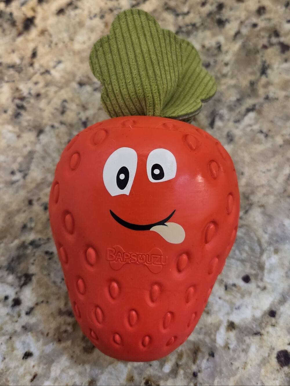 Bapsouzu Durable Natural Rubber Pet Chew Toy Strawberry For Small To Medium Dogs